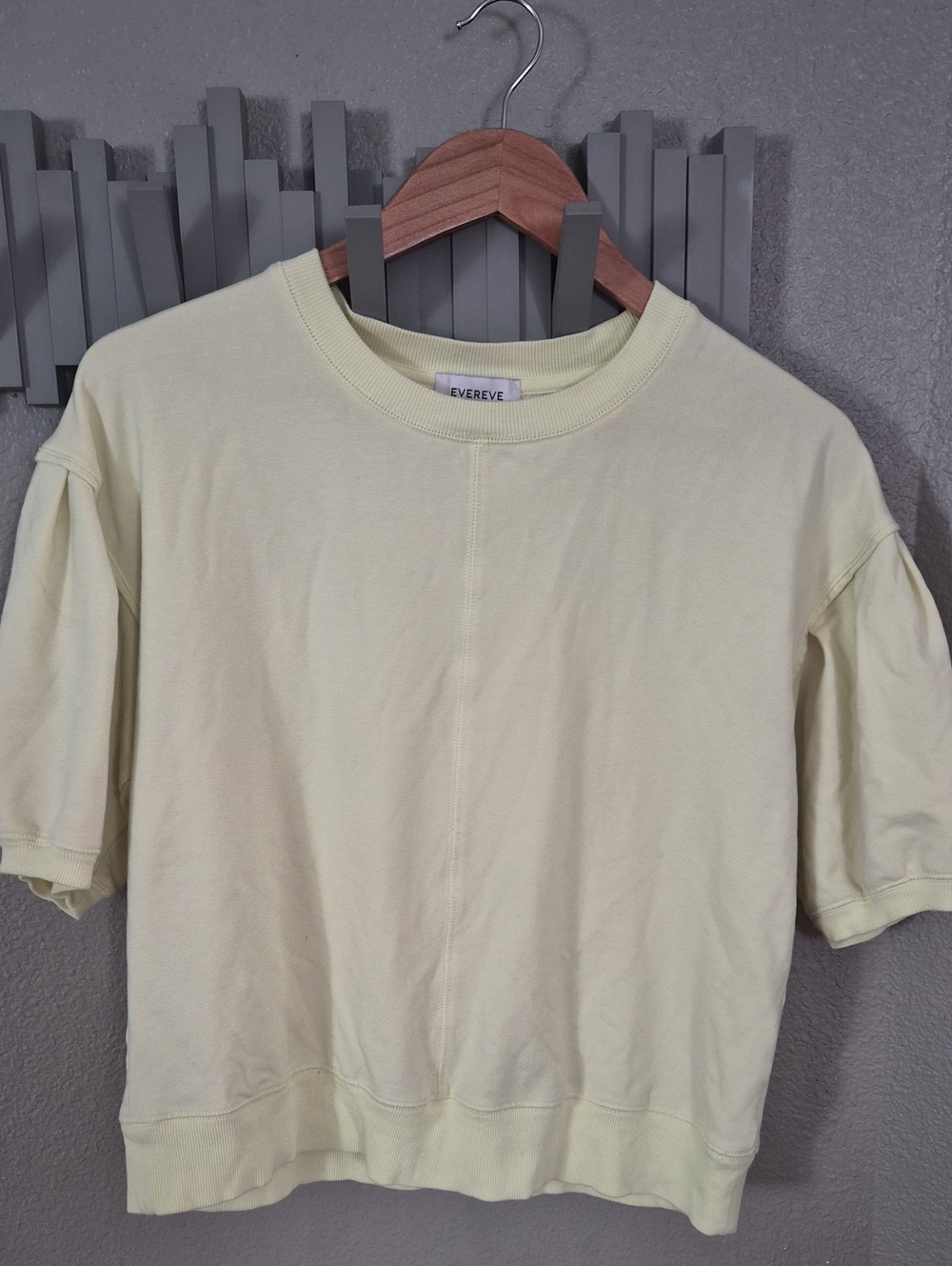 Evereve Short Sleeve Crewneck Sweatshirt - Light Neon Green